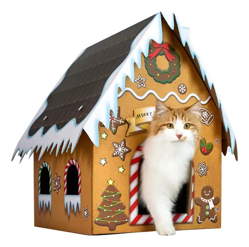 Casa rascador para gatos casita de jengibre